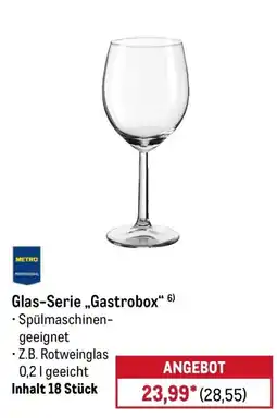 METRO Glas-Serie „Gastrobox“ Angebot