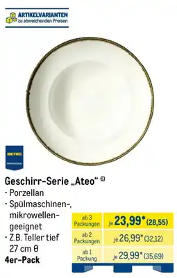 METRO Geschirr-Serie „Ateo“ Angebot