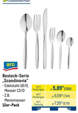 METRO aro Besteck-Serie „Scandinavia“ Angebot