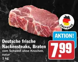 HIT Deutsche frische Nackensteaks, Braten Angebot