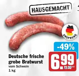 HIT Deutsche frische grobe Bratwurst vom Schwein Angebot