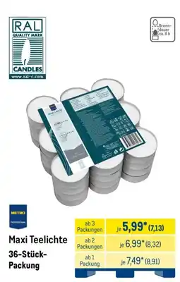 METRO Maxi Teelichte Angebot