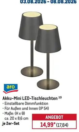 METRO aro Akku-Mini LED-Tischleuchten Angebot