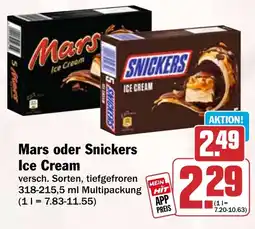 HIT Mars oder Snickers Ice Cream Angebot