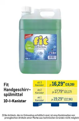 METRO Fit Handgeschirrspülmittel Angebot