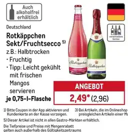 METRO Rotkäppchen Sekt/Fruchtsecco Angebot