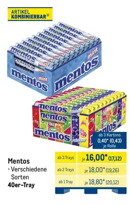METRO Mentos Angebot