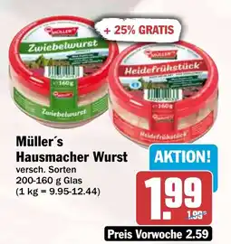 HIT Müller's Hausmacher Wurst Angebot