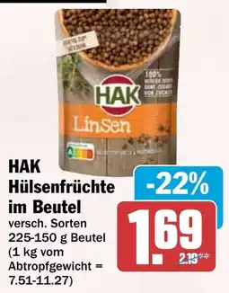 HIT HAK Hülsenfrüchte im Beutel Angebot