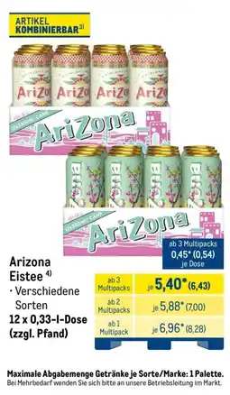METRO Arizona Eistee Angebot