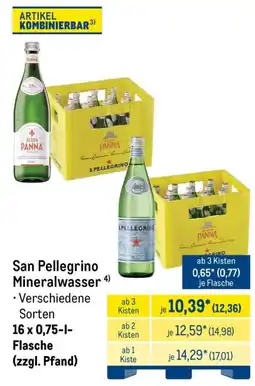 METRO San Pellegrino Mineralwasser Angebot