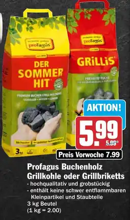 HIT Profagus Buchenholz Grillkohle oder Grillbriketts Angebot