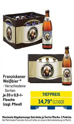 METRO Franziskaner Weißbier Angebot