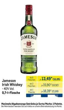METRO Jameson Irish Whiskey Angebot