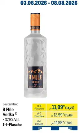METRO 9 Mile Vodka Angebot