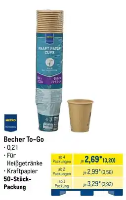 METRO Becher To-Go Angebot