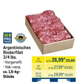 METRO PRO TRACE Argentinisches Rinderfilet Angebot