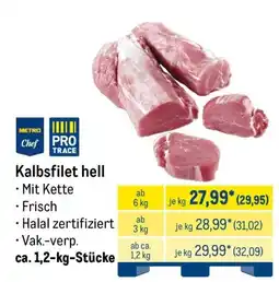 METRO METRO Chef PRO TRACE Kalbsfilet hell Angebot