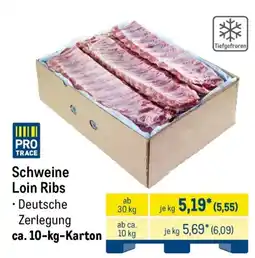 METRO PRO TRACE Schweine Loin Ribs Angebot