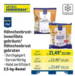 METRO Metro Chef Hähnchenbrust-Innenfilets gebräunt/Hähnchenbrust gebraten Angebot