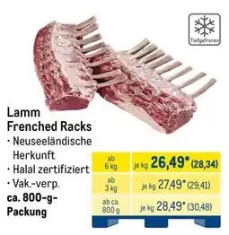 METRO Lamm Frenched Racks Angebot