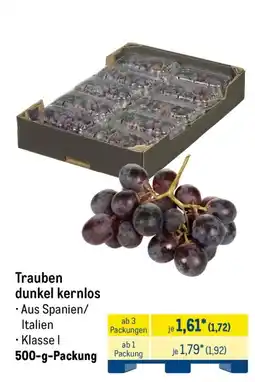 METRO Trauben dunkel kernlos Angebot