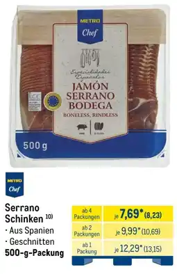 METRO Serrano Schinken Angebot