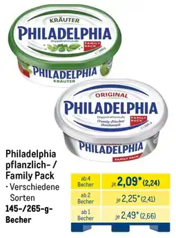 METRO Philadelphia pflanzlich- / Family Pack Angebot