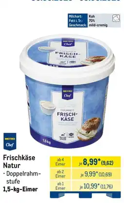 METRO METRO Chef Frischkäse Natur Angebot