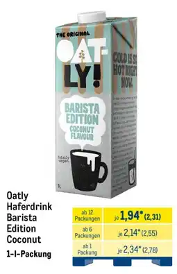 METRO Oatly Haferdrink Barista Edition Coconut Angebot