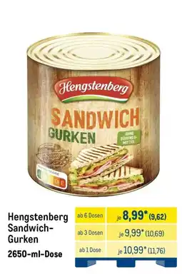 METRO Hengstenberg Sandwich-Gurken Angebot