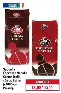METRO Saquella Espresso Napoli/Crema Italia Angebot