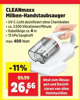 Thomas Philipps Cleanmaxx milben-handstaubsauger Angebot