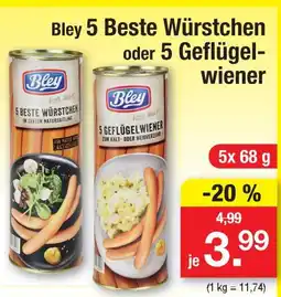 Zimmermann Bley 5 beste würstchen oder 5 geflügelwiener Angebot