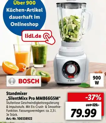 Lidl Bosch Standmixer SilentMixx Pro MMB66G5M Angebot