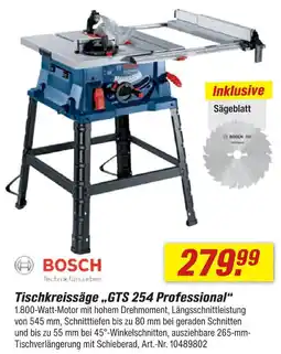 toom Baumarkt Bosch tischkreissäge „gts 254 professional“ Angebot