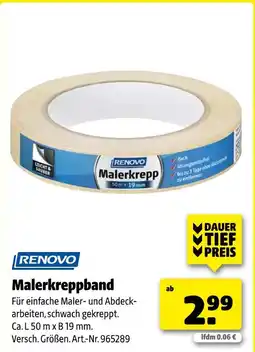 Hagebau Renovo malerkreppband Angebot
