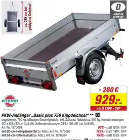 toom Baumarkt Stema pkw-anhänger „basic plus 750 kippdeichsel“ Angebot
