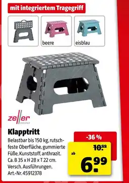 Hagebau Zeller present klapptritt Angebot