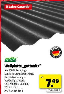 Hagebau Gutta wellplatte „guttanit+“ Angebot