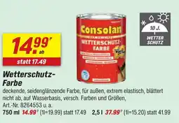 toom Baumarkt Consolan wetterschutz-farbe 750 ml Angebot
