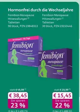Mea Femibion menopause hitzewallungen tabletten Angebot