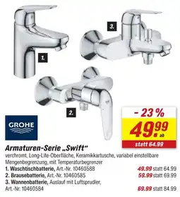 toom Baumarkt Grohe waschtischbatterie Angebot
