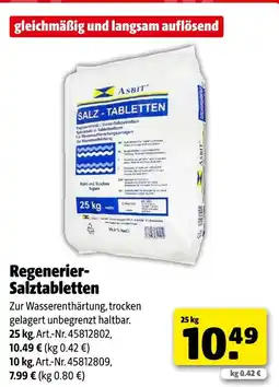 Hagebau Regenerier-salztabletten 25 kg Angebot