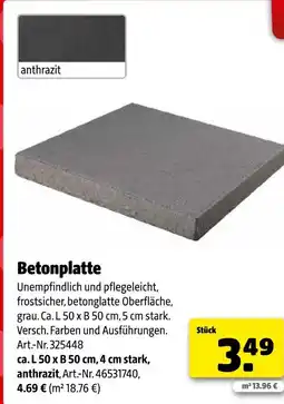 Hagebau Betonplatte grau Angebot
