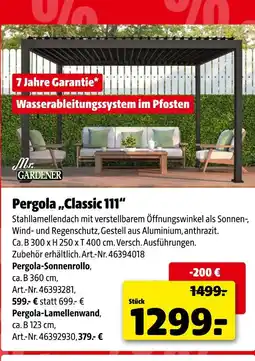 Hagebau Mr. gardener pergola „classic 111“ Angebot