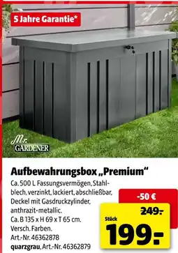Hagebau Mr. gardener aufbewahrungsbox „premium“ Angebot