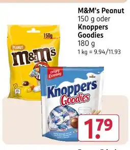 Rossmann M&m's oder knoppers peanut oder goodies Angebot