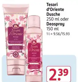 Rossmann Tesori d'oriente dusche oder deospray Angebot
