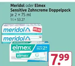 Rossmann Meridol sensitive zahncreme doppelpack Angebot